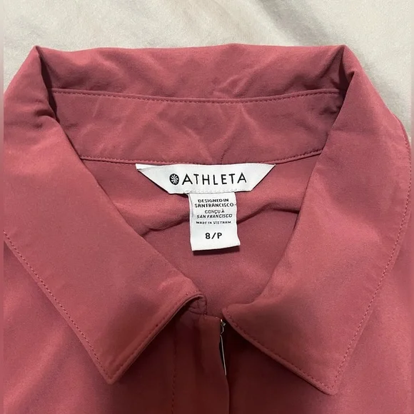 Athleta Brooklyn Heights Wide Leg Jumpsuit in Berry Rose Pink (8P) - Picture 4 of 4